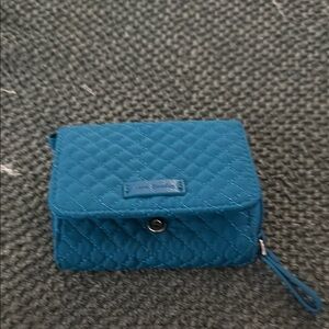 Vera Bradley Blue Quilted Key & Card Holder with Tassel